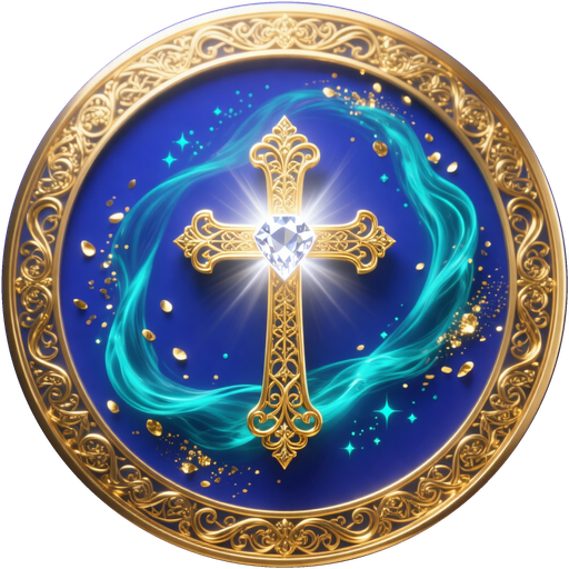 Funkie Tee Music emblem: a gold cross with a diamond at its centre inside a gold ring